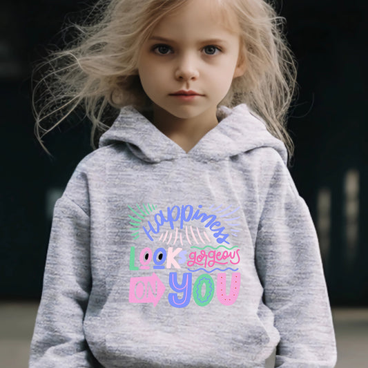 Girls Long Sleeve Hoodie & Sweatpants Set for Outdoor Sports
