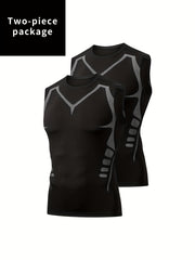 Men's Quick Dry Sleeveless Shirt Compression Tank Top
