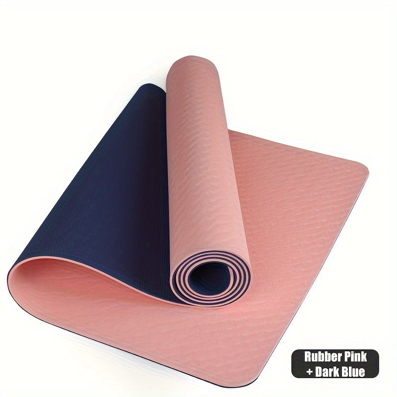 TPE Non-slip Soft Yoga Mat Thicken Widen Mute Fitness Mat 183x66x0.6cm