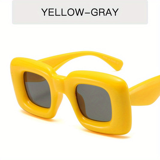 Square Inflated Sunglasses For Women Men Y2K Funny Candy Glasses