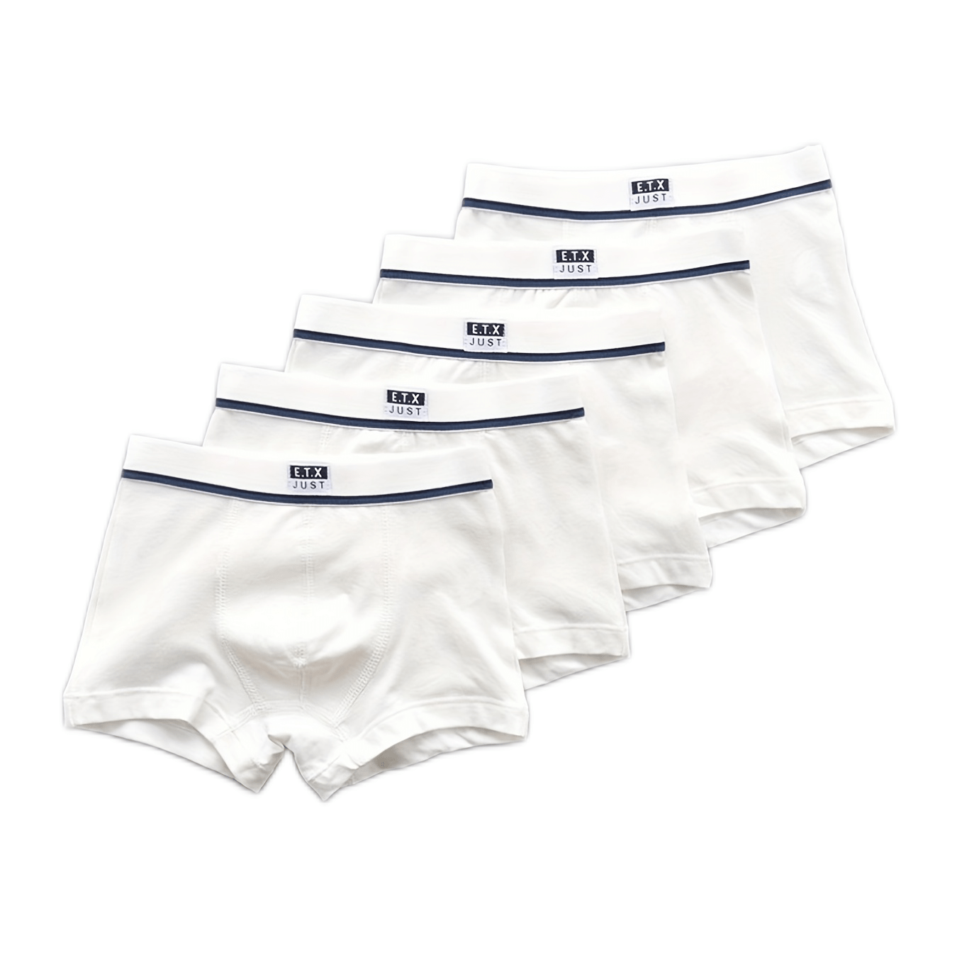 5pcs Toddler Boys Boxer Briefs Contrast Trim Cotton Underwear