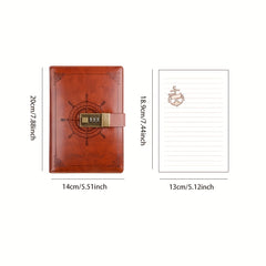 Vintage Password Book Diary With Lock Hand Ledger Student Notepad Stationery