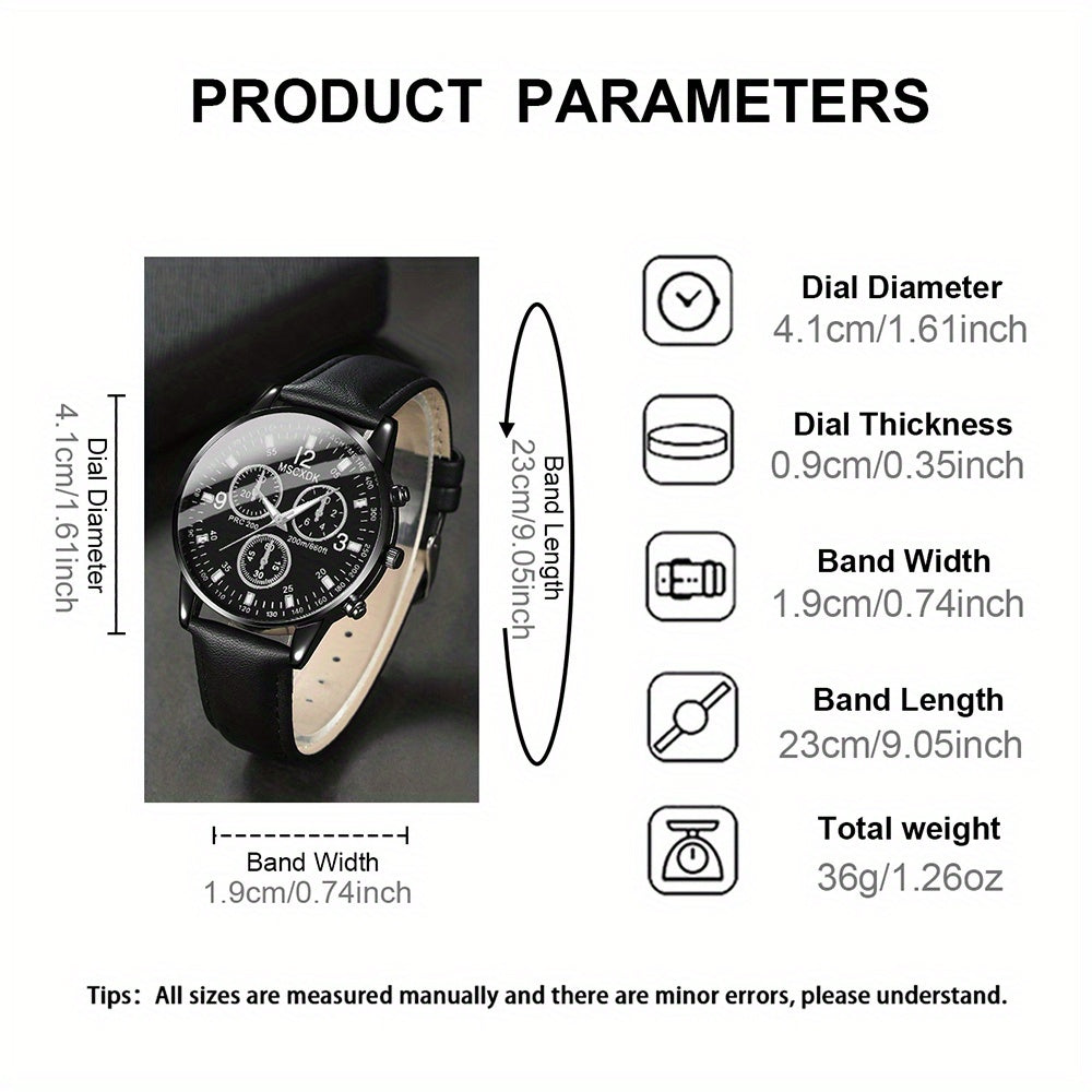 Unisex Casual Luminous Round Pointer Quartz Watch