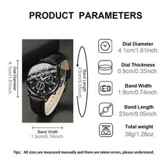 Unisex Casual Luminous Round Pointer Quartz Watch