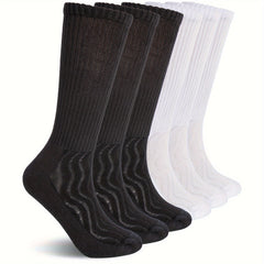 6 Pairs Bamboo Non Binding Diabetic Socks Breathable Seamless Toe Stocking