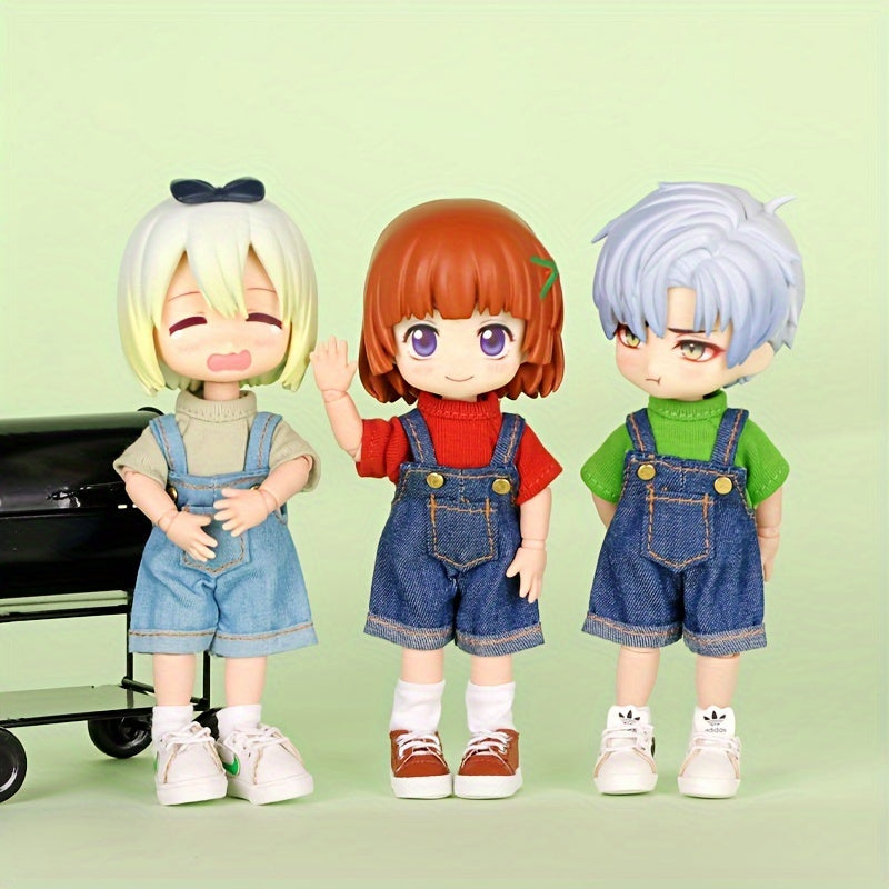 1/12 BJD Doll Short-sleeved Overalls Suit excluding Dolls/Shoes