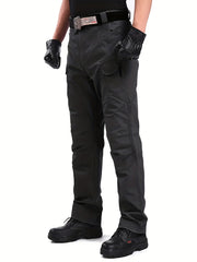 Men's Solid Cargo Pants with Pocket for Spring Autumn