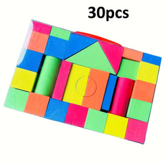 30/46pcs Bubble Blocks: Shapes & Sizes, Bright Colors, Building