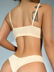 Seamless Push Up Bra & V Shape Panties Set