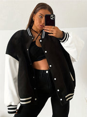 Preppy Classic Varsity Jacket Long Sleeve Casual Jacket