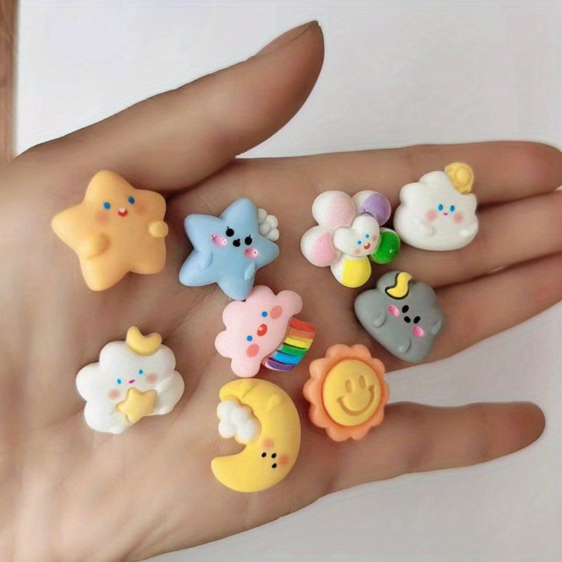 9pcs Weather Resin DIY Kit for Phone Case Hair Clip