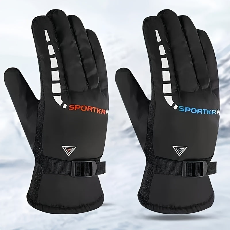 Men's Thickened Winter Gloves for Skiing & Cycling