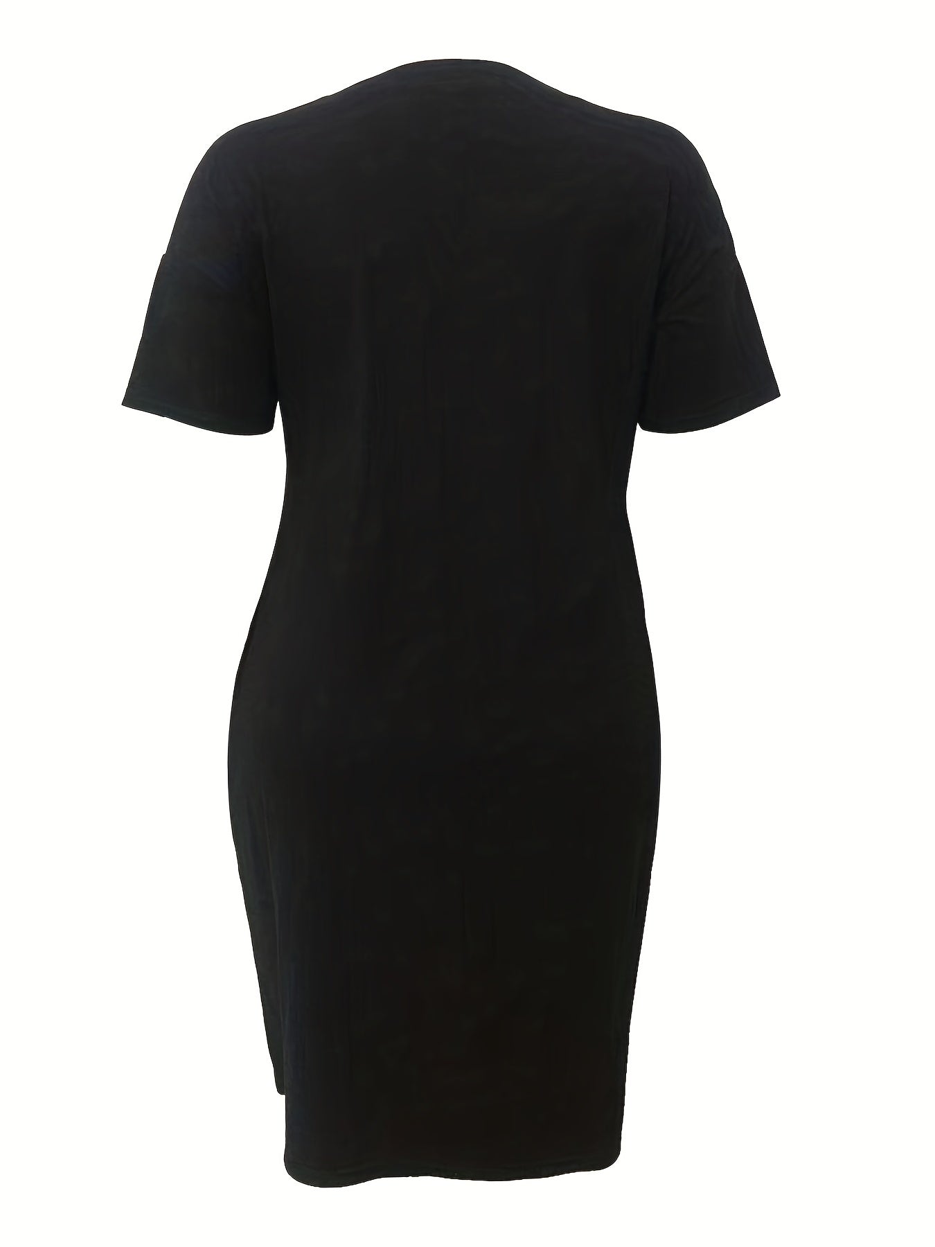Casual Dress Women's V Neck Midi Dress With Pockets