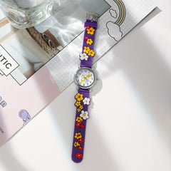 Pink Flower Casual Watch