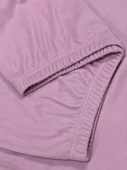Solid Long Sleeve High Neck Top & Pants 2 Piece Set
