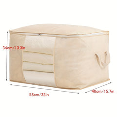 Non Woven Quilt Storage Bag Zipper Dustproof Large Capacity Organizer