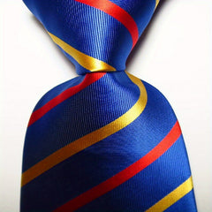 Men's Green Orange Stripe Tie