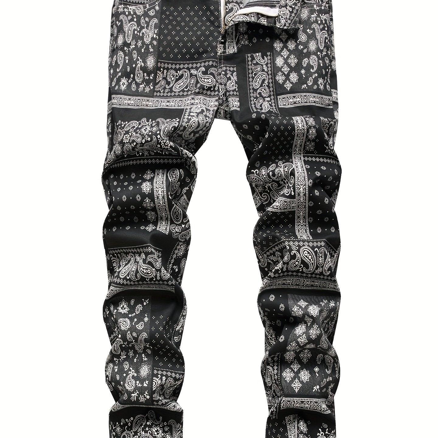 Boys 3D Print Jeans Skinny Slim Fit Denim Long Pants