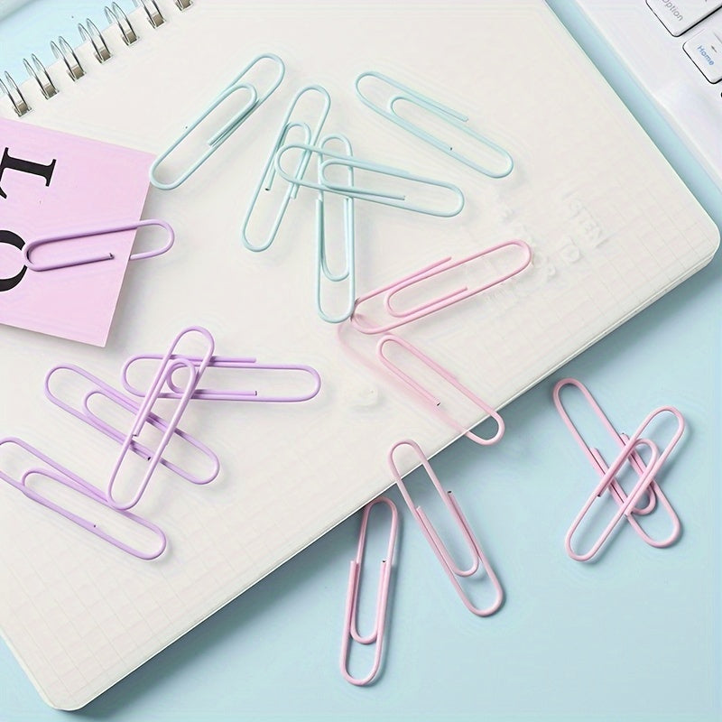 10pcs Colorful Paper Clips Office Supplies