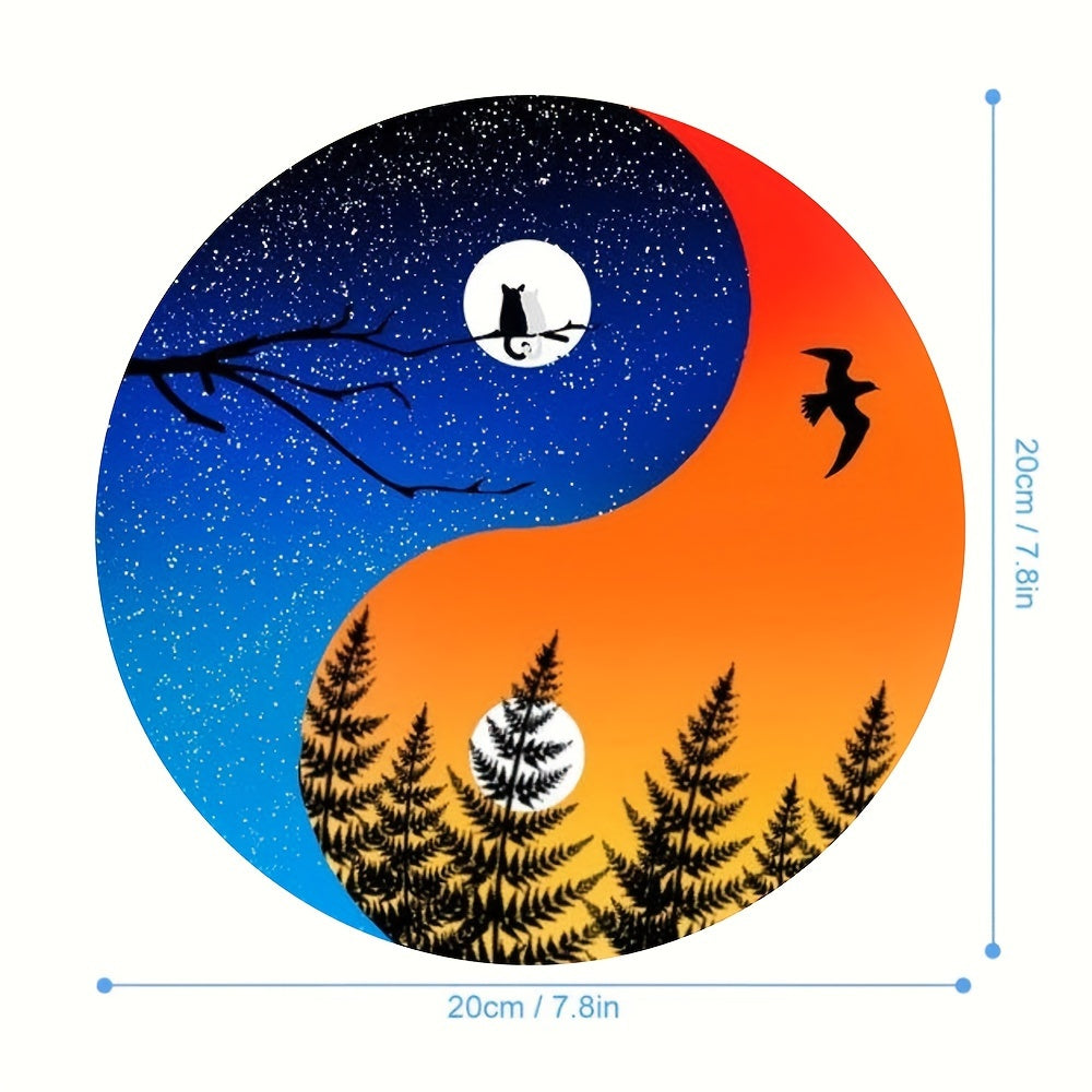 Sunset Scenery Round Mouse Pad Non-slip Rubber for Office Laptop