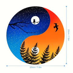 Sunset Scenery Round Mouse Pad Non-slip Rubber for Office Laptop