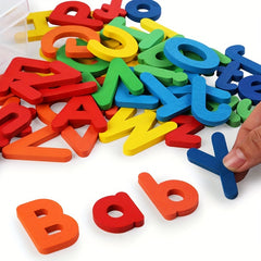 52pcs Kids Wooden English Letters Building Block Kit