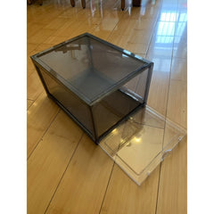 Plastic Shoe Storage Box with Door Dustproof Shoe Collection Display Holder
