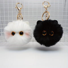 Plush Cat Keychain Doll Pendant Keyring for Girls Bag Decoration