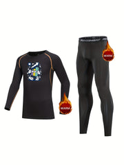 Kids Compression Fleece Set Crew Neck Pullover & Matching Pants