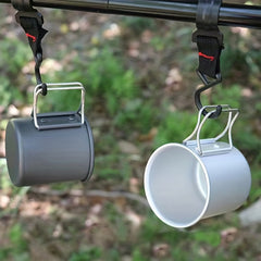 300ml Portable Folding Aluminum Water Cup for Camping Picnic Hiking