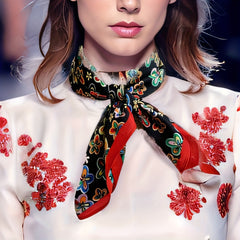 Flower Pattern Gauze Scarf Necke....