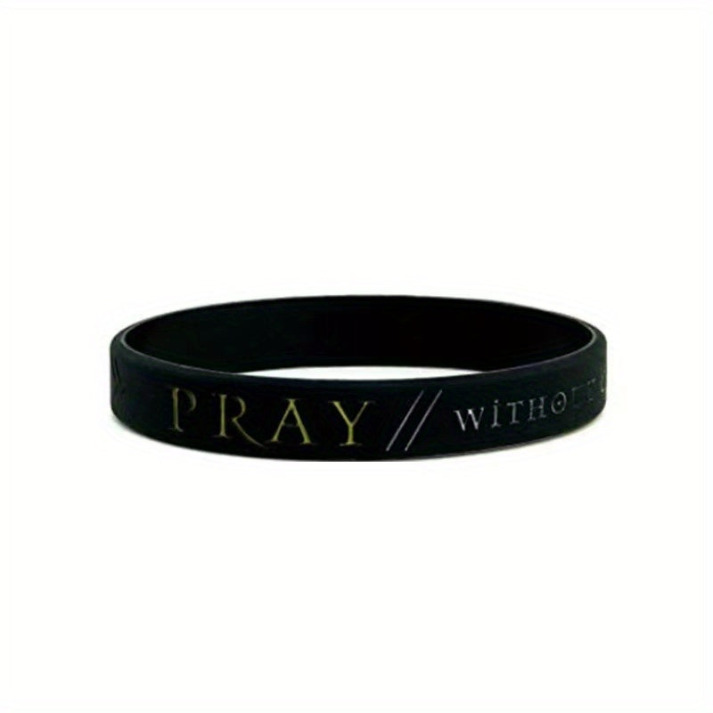 Faith Pray Power Silicone Bracelet - Inspirational Letter Pattern