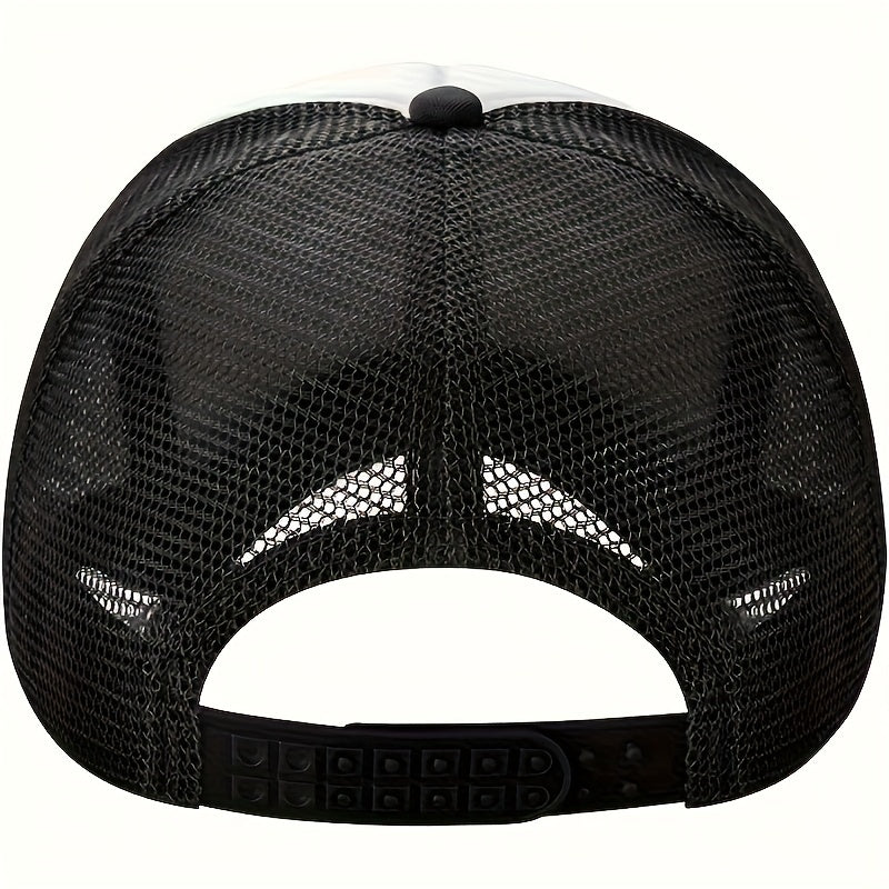 Letter Print Trucker Hat Mesh Baseball Cap Lightweight Dad Hats