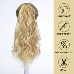 Claw Ponytail Highlight Long Curly Wavy Ponytail Extensions