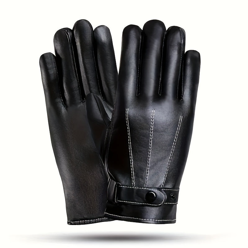 Outdoor Sports Waterproof PU Leather Gloves