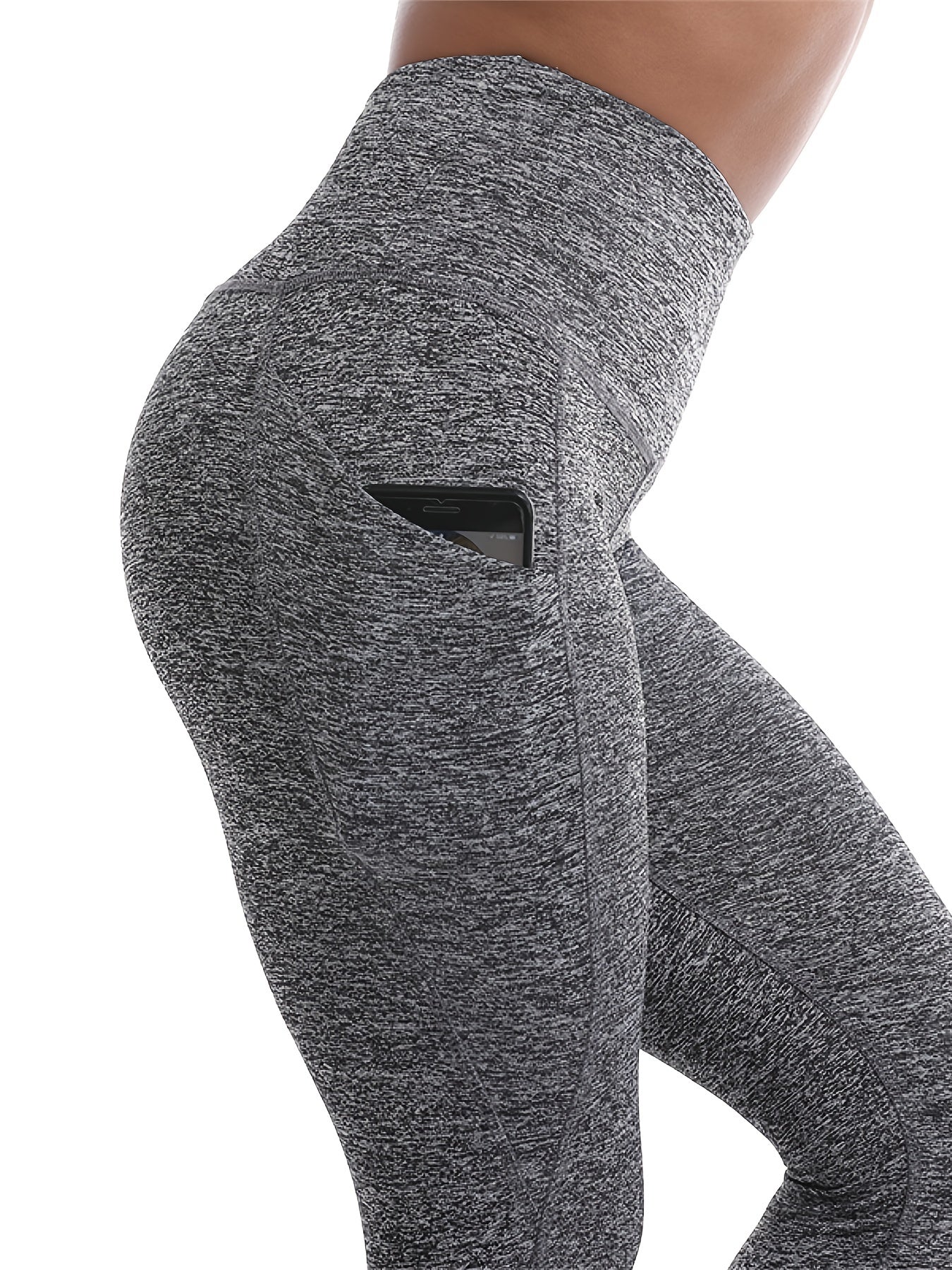 High Waist Leggings With Pockets Athletic Fitness Yoga Running Trousers