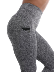 High Waist Leggings With Pockets Athletic Fitness Yoga Running Trousers