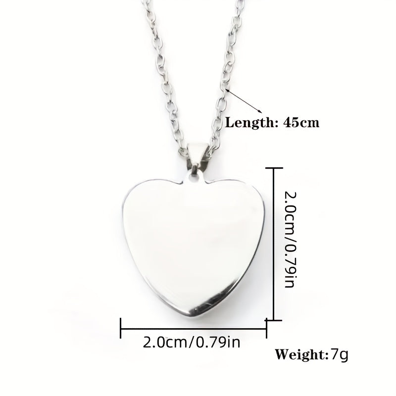 Winter Snowman Christmas Heart Pendant Necklace