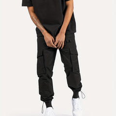 Men's Loose Cargo Pants Hip Pop Style Casual Outdoor Work Trousers