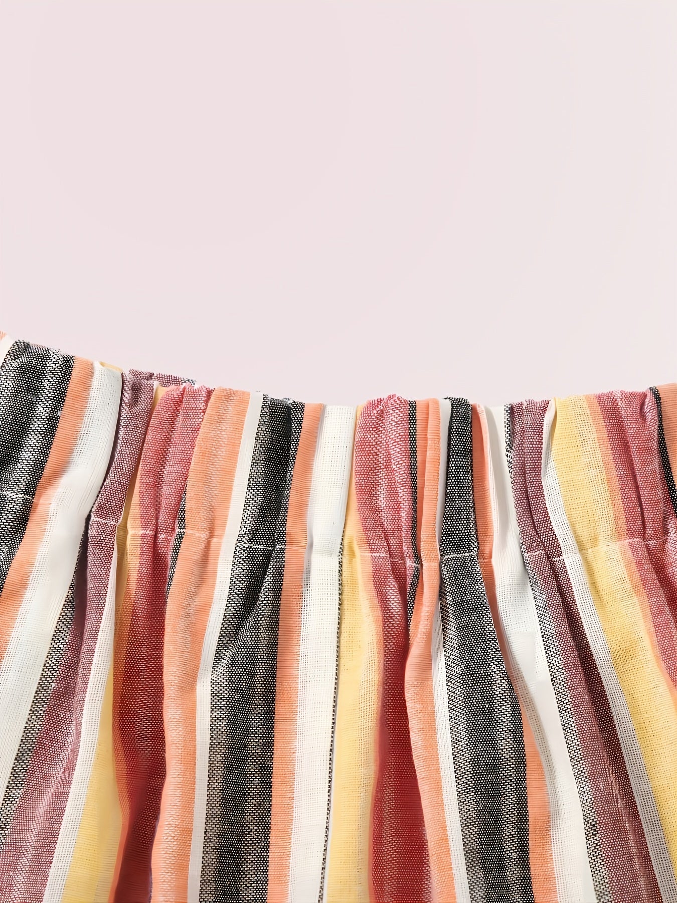 Striped Elastic Waist Shorts for Women