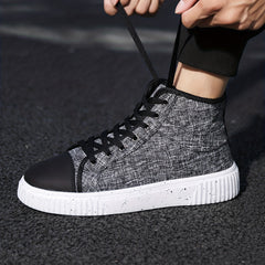 Men's High Top Canvas Sneakers Comfy Sports Shoes