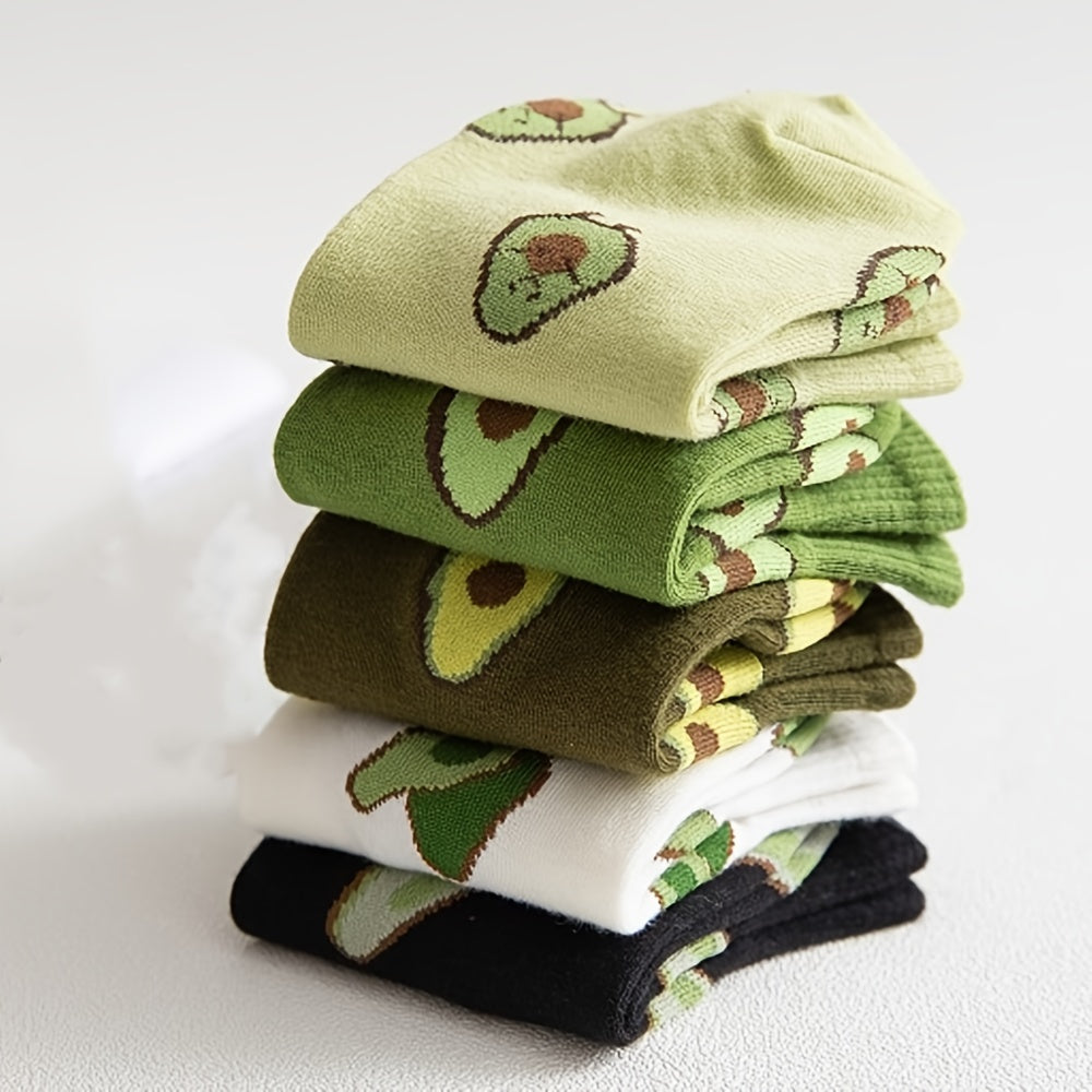 Avocado Life Socks Funny Novelty Short Cotton Women's Stockings