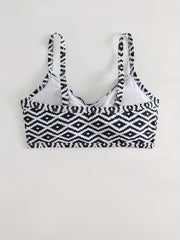 Vacay Bikini Top V Neck Padded Swimwear Bra