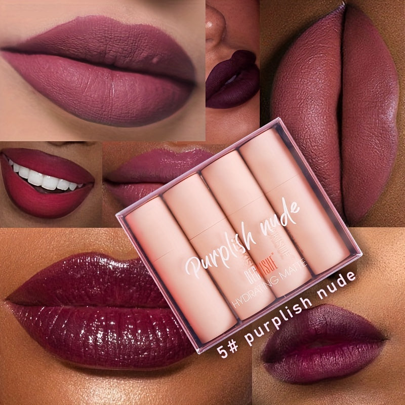 Matte Velvet Lipstick Set, Long Lasting Makeup Cream Texture