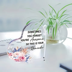 Acrylic Heart Ornaments Inspirational Decor for Events