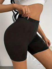 2 Pack Plus Size Seamless High Waisted Biker Shorts Set