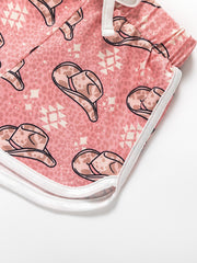 Baby Girls Hat & Graphic Print Shorts Set for Summer
