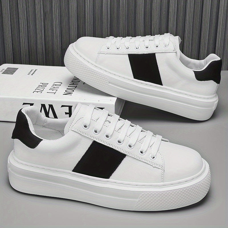 Men's Platform Lace-up Sneakers Chunky Skate Shoes