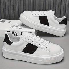 Men's Platform Lace-up Sneakers Chunky Skate Shoes