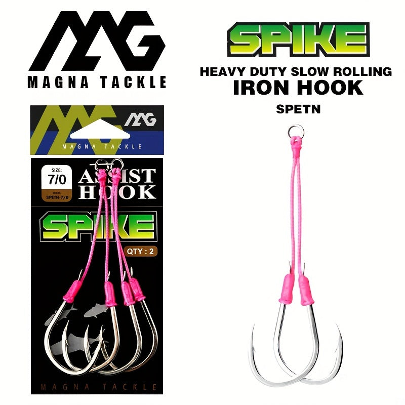 Heavy Duty Double Hook Main Line Assist Hook Fishing Twin Hook